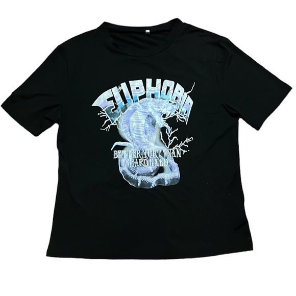 SHEIN Black Euphoria Tee - Size M - Picture 8 of 8
